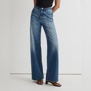 Madewell Superwide-leg Jeans Size 24 Petite Mid rise